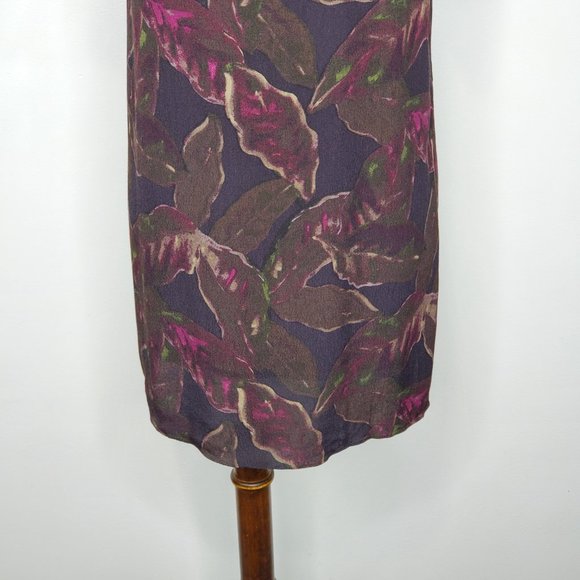 Wilfred Free Watercolor Leaf Pattern Pullover Shift Dress Size XS - Picture 8 of 12